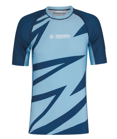 Kids Abstract Rash Guard - Light Blue