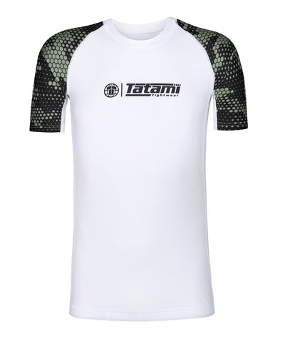 Kids Renegade Rash Guard - White & Green