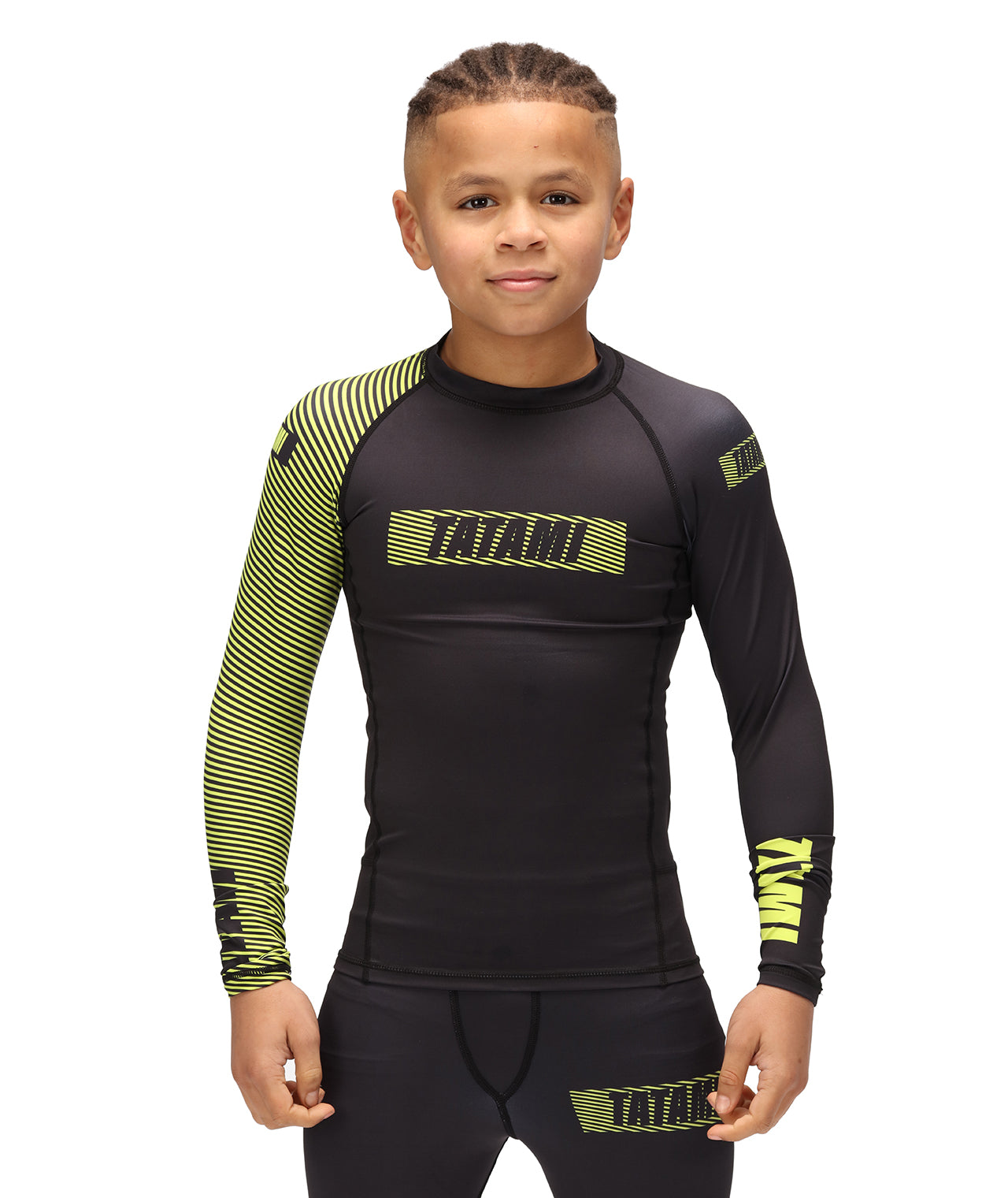 Kids Essential 3.0 Long Sleeve Rash Guard - & Yellow – Fightwear