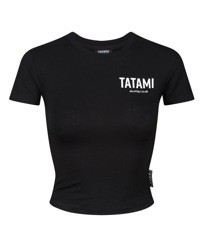 Ladies JJ Club Cropped T-Shirt - Black