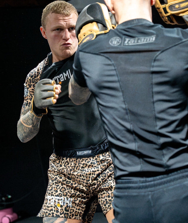 High Split MMA Shorts - Leopard