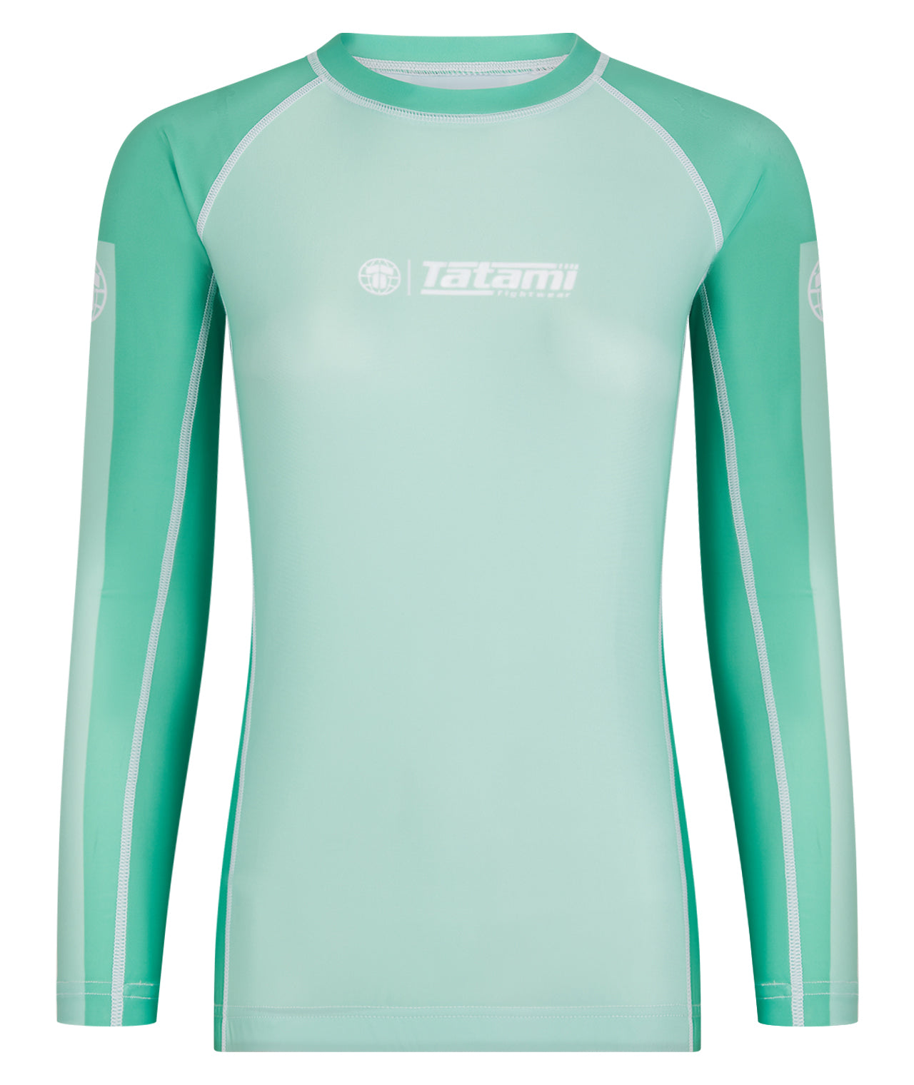 Rusty Contrast Rash Guard Ladies Contrast Long Sleeve Rash Guard - Mint & White – Tatami ...