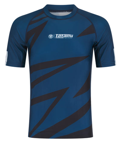 Abstract Rash Guard - Teal