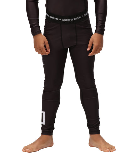 Tatami Fightwear Kid's Uncover Grappling Spats - Large - Black 