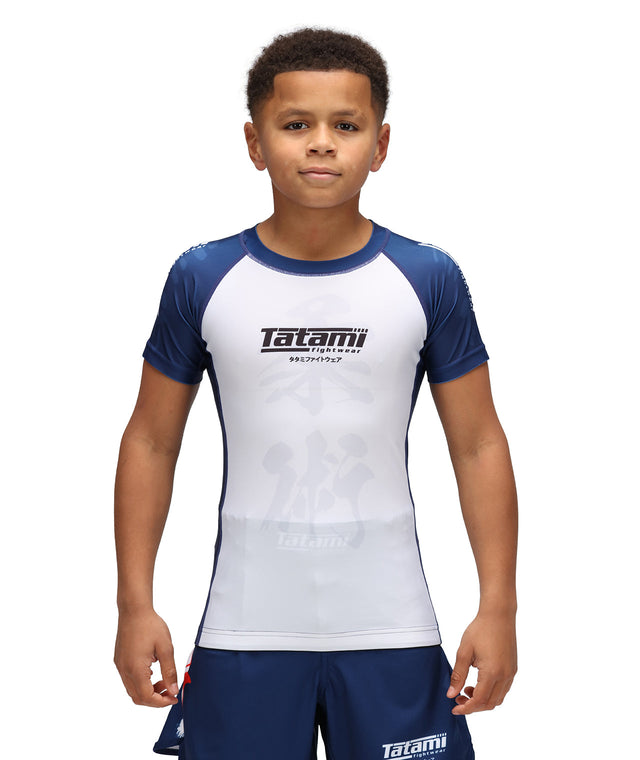 Boys Navy Short Sleeve Rashguard